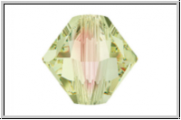 Swarovski Bicone 5328, 4mm, 001LUMG - crystal, luminous green, 25 Stk.